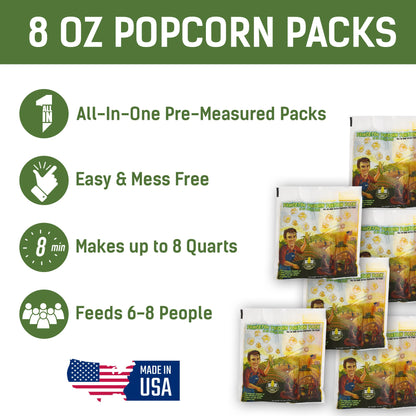 Popcorn Machine Portion Packets with Coconut Oil and Salt
