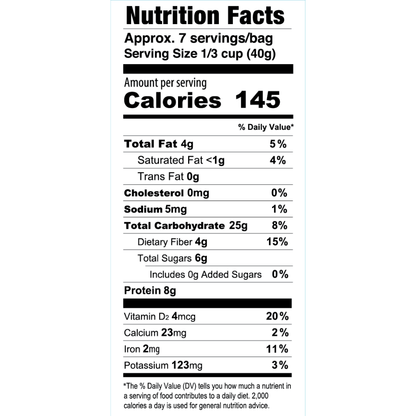 Organic Oatmeal Superfood Blueberry Lemon Poppy 1 Bag