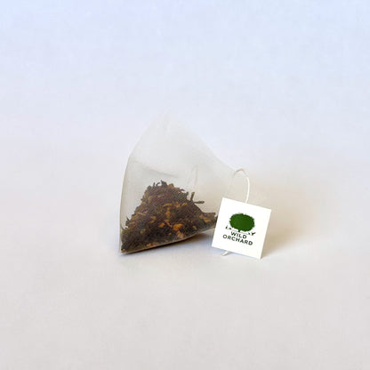 Cinnamon Organic Black Tea Bags by Wild Orchard Tea, image of biodegradable tea bag