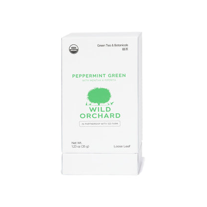 Peppermint Green – Organic Loose Leaf Green Tea – Minty Fresh Green with Calming Cool Finish