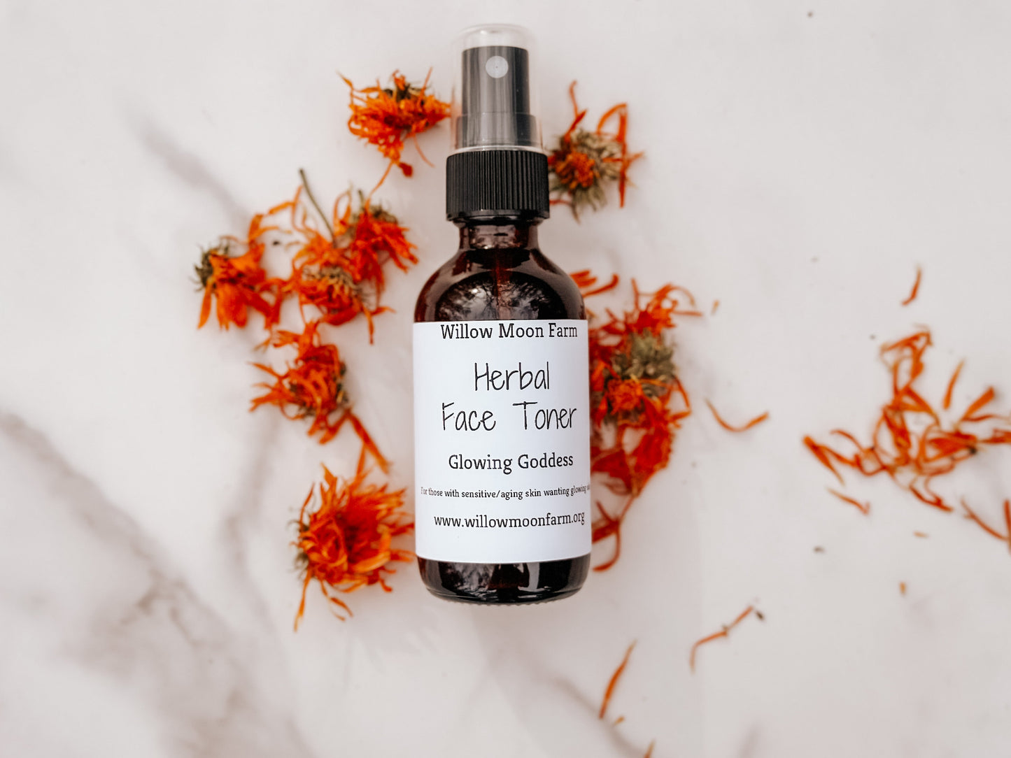 Glowing Goddess Rejuvenating Face Toner – Herbal Mist for Glowing Balanced Skin – Refresh and Restore Daily – 2 oz