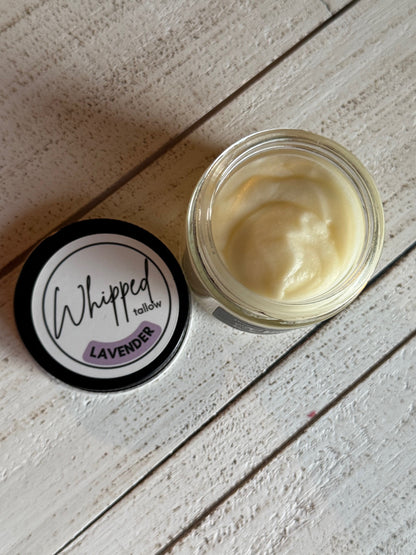 Lavender Whipped Tallow – Airy Moisture with Beef Tallow and Jojoba – Soothing Daily Hydration for Hands Face and Body – Single Jar