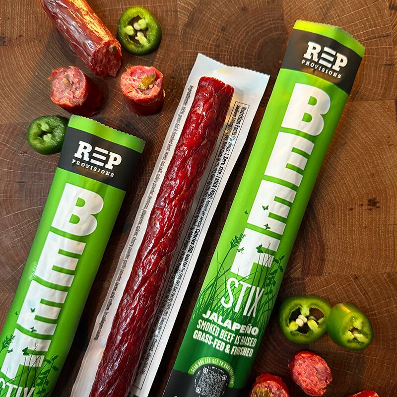 Jalapeño Beef Sticks | 100% Grass-Fed Beef Sticks | REP Provisions