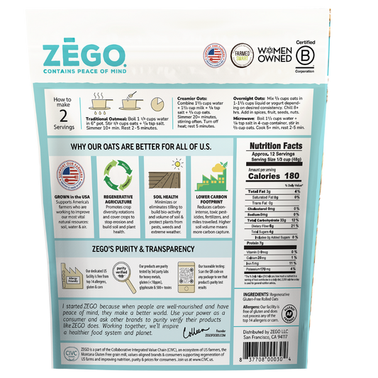 Regenerative Organic Oatmeal - (21 oz.)
