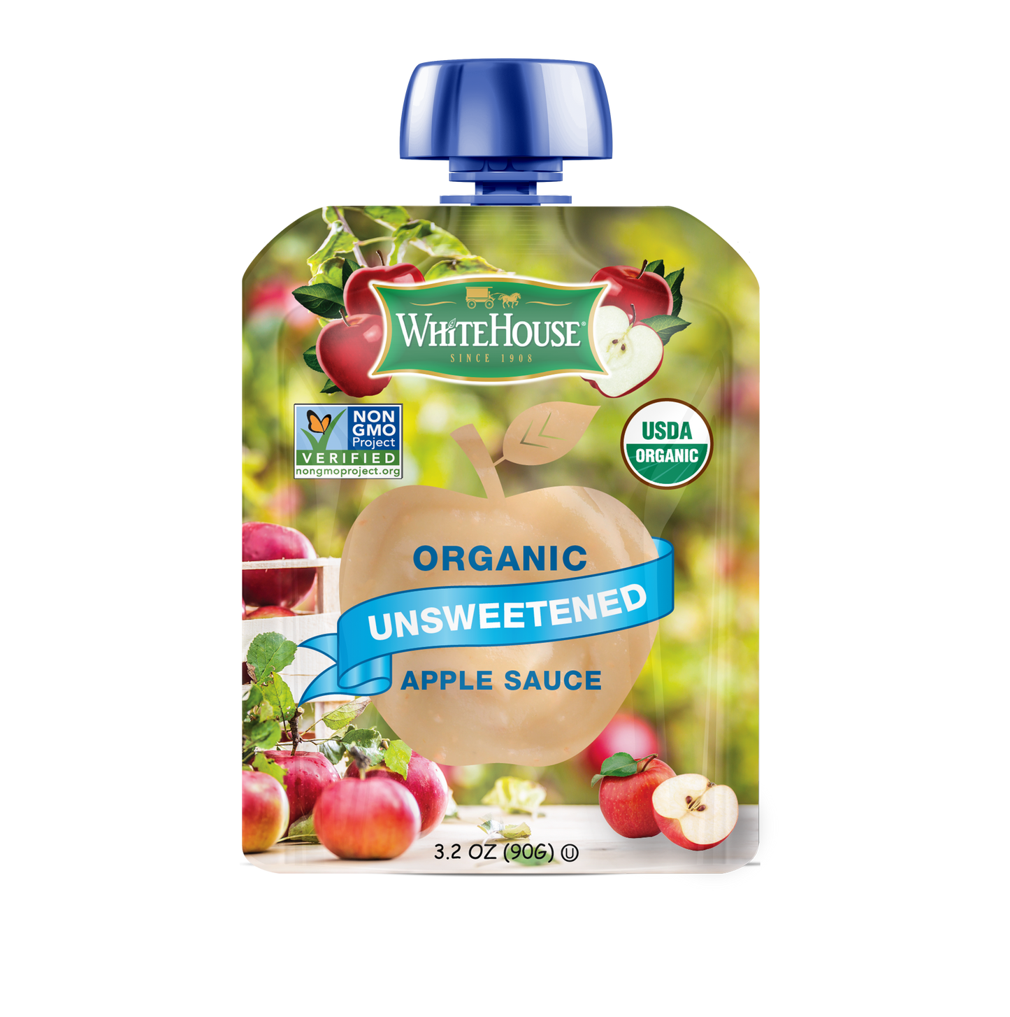 12 pack - ORGANIC Unsweetened Apple Sauce Pouches