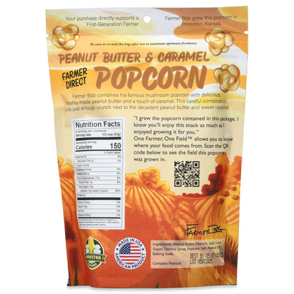 Gourmet Popcorn Bags, Peanut Butter Caramel Corn