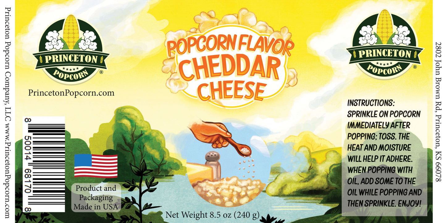 Cheddar Cheese Popcorn Flavor Powder Jar