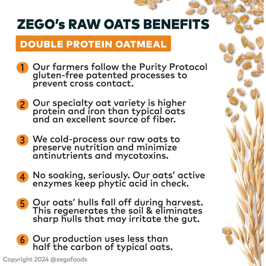 Organic Double Protein Oats 5 bag case