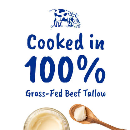 Tallow Sea Salt Kettle Cooked Potato Chips – Rich, Savory Flavor – Regenerative Idaho Potatoes Cooked in 100% Grass-Fed Beef Tallow – (2 x 5 oz Bags)