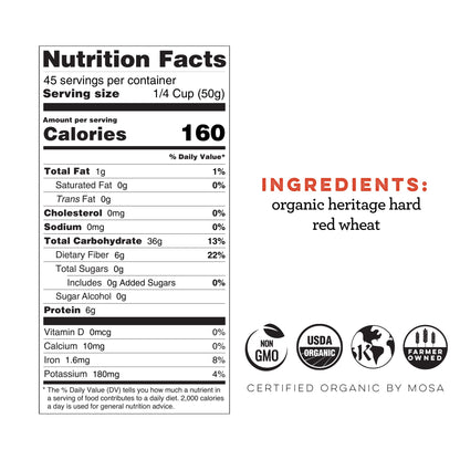 Heritage Hard Red Wheat Berries