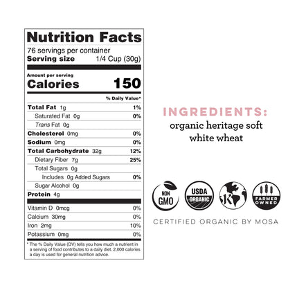 Heritage Whole Wheat Pastry Flour