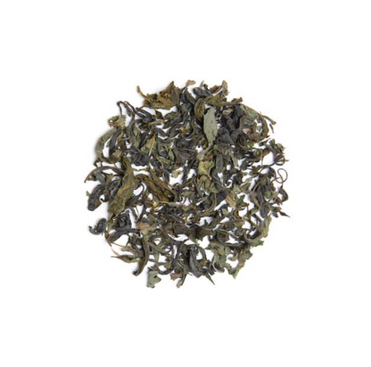 Organic Peppermint Green Tea - Loose Leaf, by Wild Orchard Tea, image of loose leaves