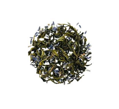 Organic Lavender Green Tea - Loose Leaf by Wild Orchard Tea, image of loose leaves