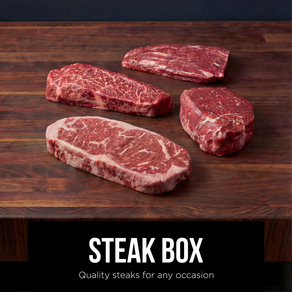 Steak Box: Variety of NY Strip, Sirloin, Denver & Flank