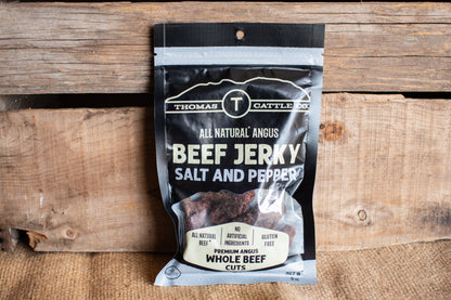 Salt and Pepper Beef Jerky – Classic Seasoned Whole Cut Angus – Road Trips Everyday Cravings and Quick Snacks