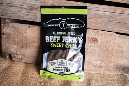 Sweet Chili Beef Jerky – Sweet Heat Whole Cut Angus – Clean Protein for Lunchboxes Trail Breaks and Busy Workdays