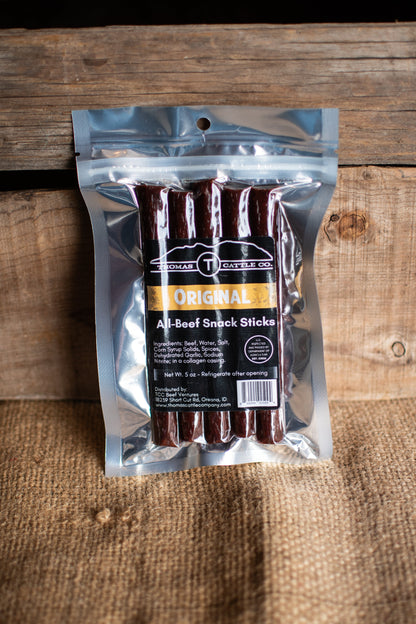 Original Flavor Beef Snack Sticks Shelf Stable – Premium Angus Protein – Easy On the Go Lunchbox and Travel Fuel