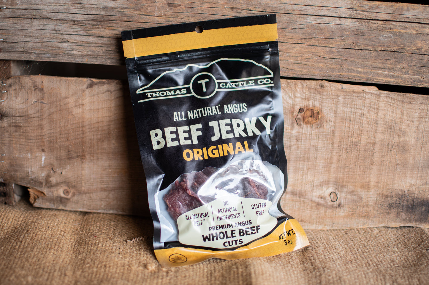 Original Beef Jerky – Whole Cut Angus Protein – Clean Ingredients for Everyday Snacking Hikes and Outdoor Adventures