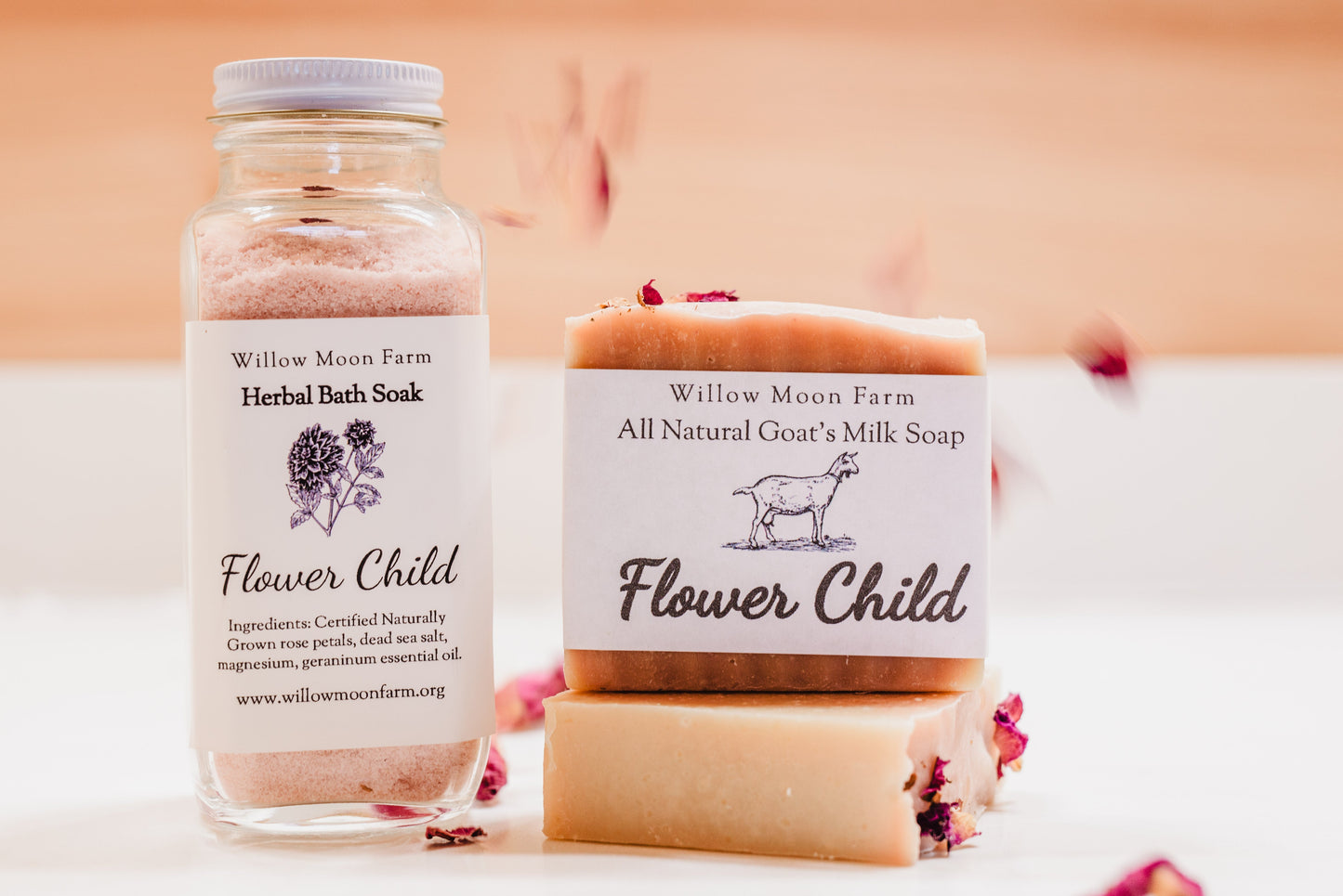 Flower Child Herbal Bath Soak – Floral Botanical Blend – Transforms Bath into Aromatic Retreat – 8 oz