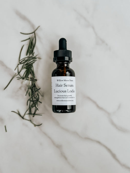 An organic hair serum for hair growth, split ends and nourished hair.