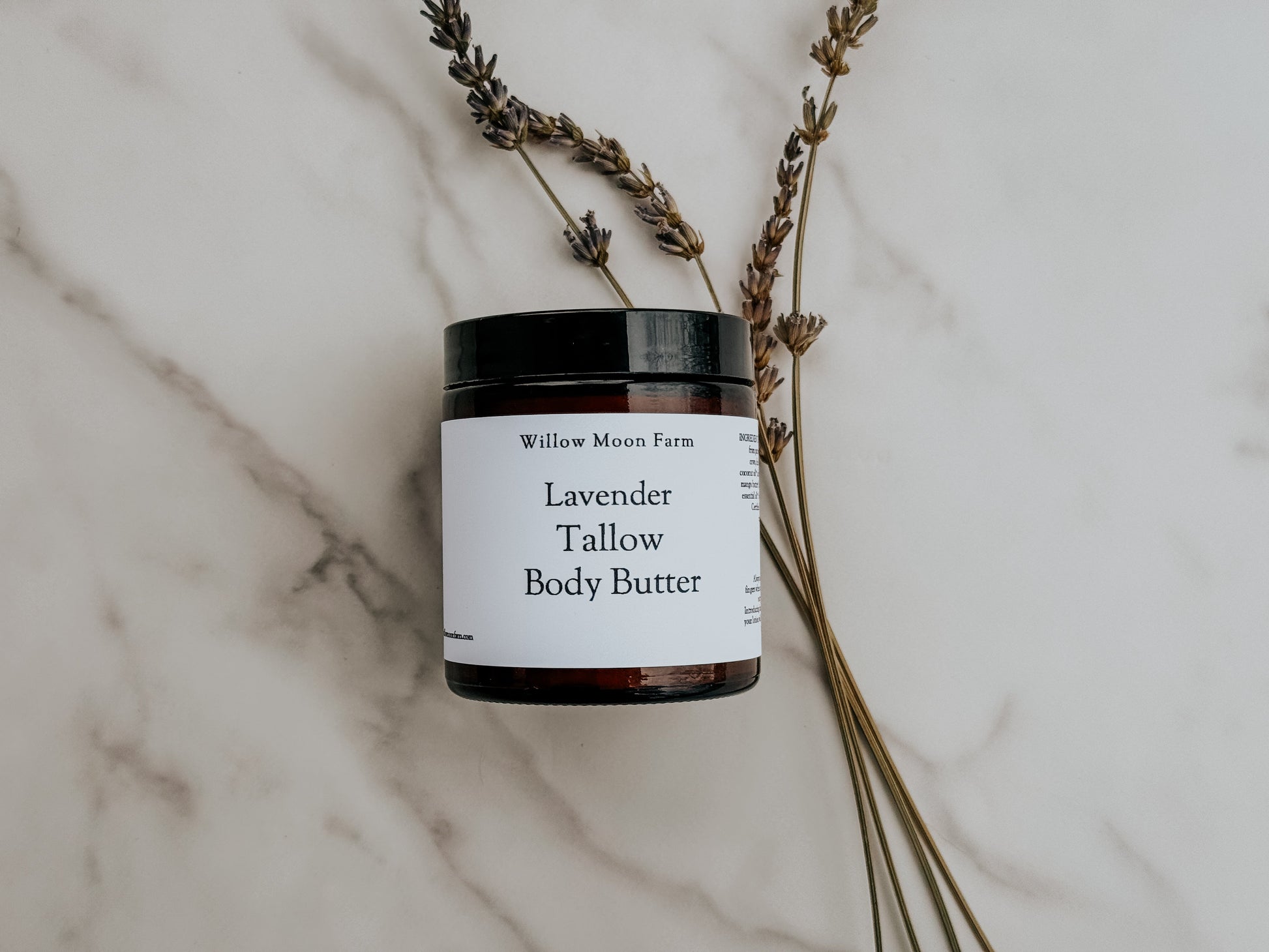 Rich tallow body butter handcrafted with organic oils and butters and beef suet sourced from a regenerative farm for deep nourishment.