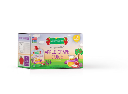 8 Pack - Apple Grape Juice Pouches