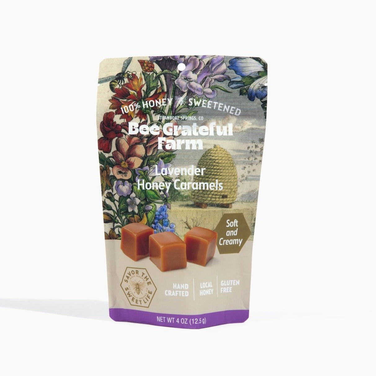 Lavender Honey Caramels (4oz Bag)