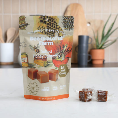 Salted Honey Caramels (4oz Bag)
