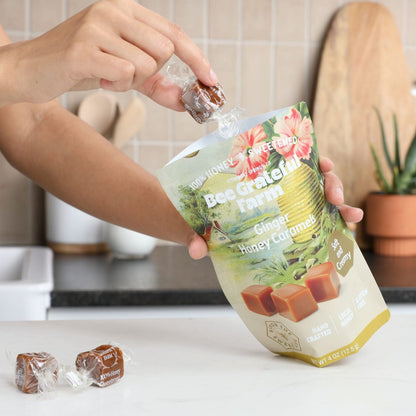 Ginger Honey Caramels (4oz Bag)